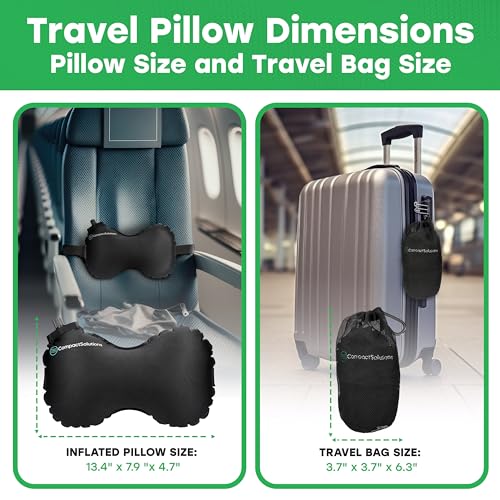 CompactSolutions Inflatable Lumbar Pillow for Airplane Travel - Travel Lumbar Pillow - Suitable for Men and Women of All Ages - (Free eBook with Tips and Stretches for Travelling with Back Pain) - Image 5
