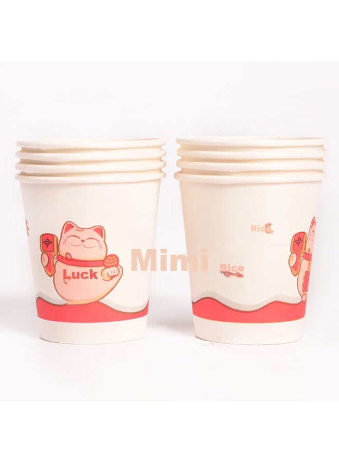 Yekee Disposable Paper Cups, Coffee Cups, 200ml, 50 Pieces/bag, 40 Bags, 2000 Pieces, Jd-7138 - Image 3