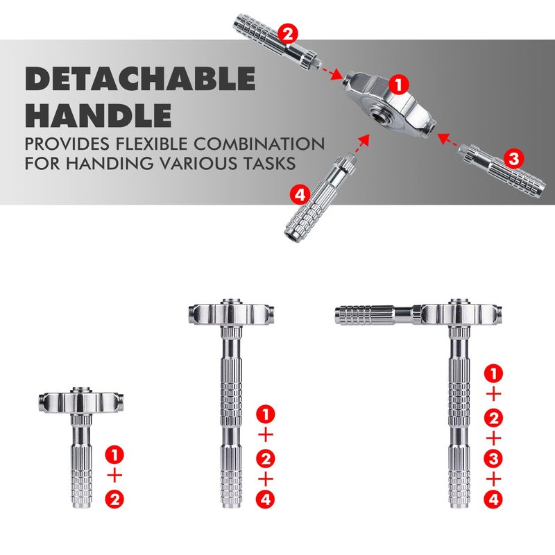 VMAN Ratchet Screwdriver Set, 40 in 1 magnetic Screwdriver sets, S2 Steel Bits, DIY Combination Flexible Shaft, Suitable for Furniture Assembly, Precision Electrical Appliance Repair, Bicycle Tools - Image 5