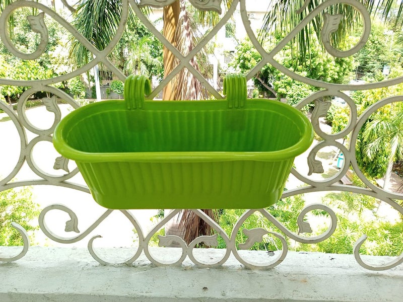 Clastik Virgin Plastic Hanging Planter, Multicolour (Green Pack 4) - Image 3