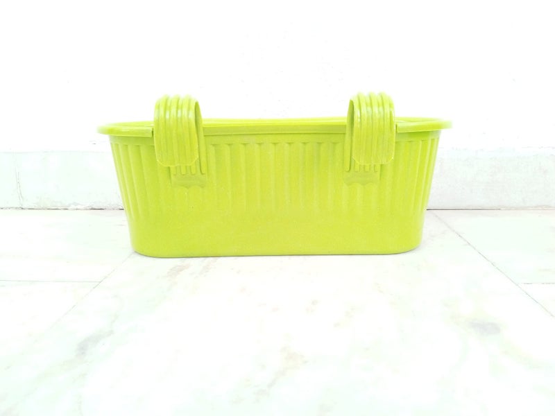 Clastik Virgin Plastic Hanging Planter, Multicolour (Green Pack 4) - Image 2