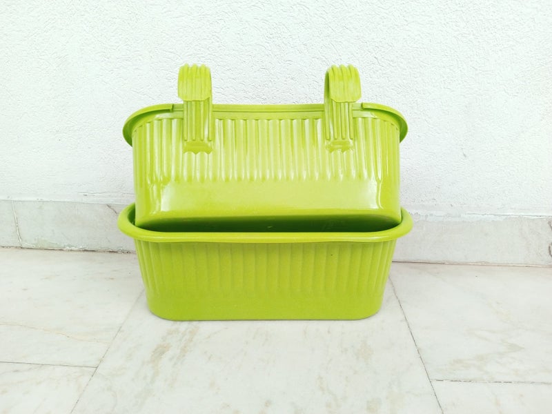 Clastik Virgin Plastic Hanging Planter, Multicolour (Green Pack 4) - Image 4