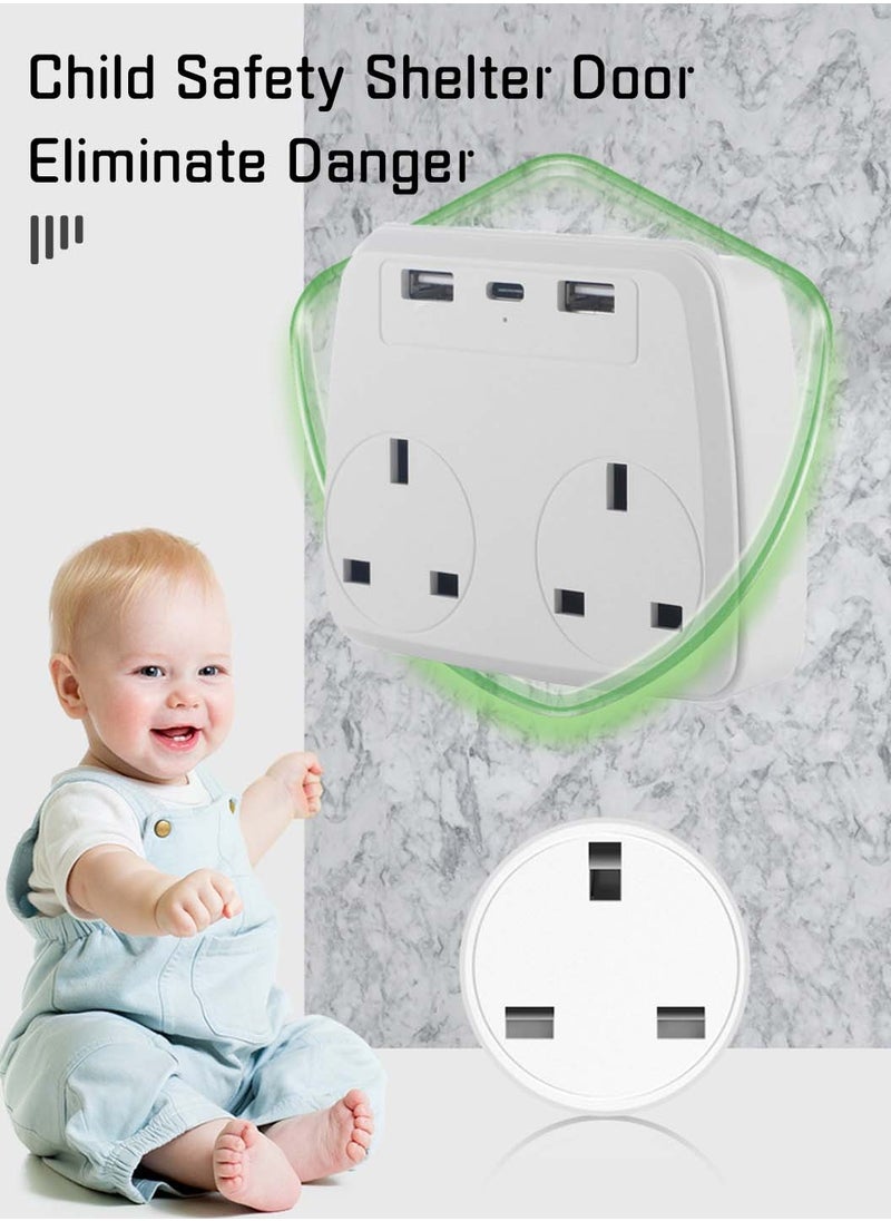 Multi-Plug Extended Power Adapter,Two-Way Wall Charger,Socket Charging Station