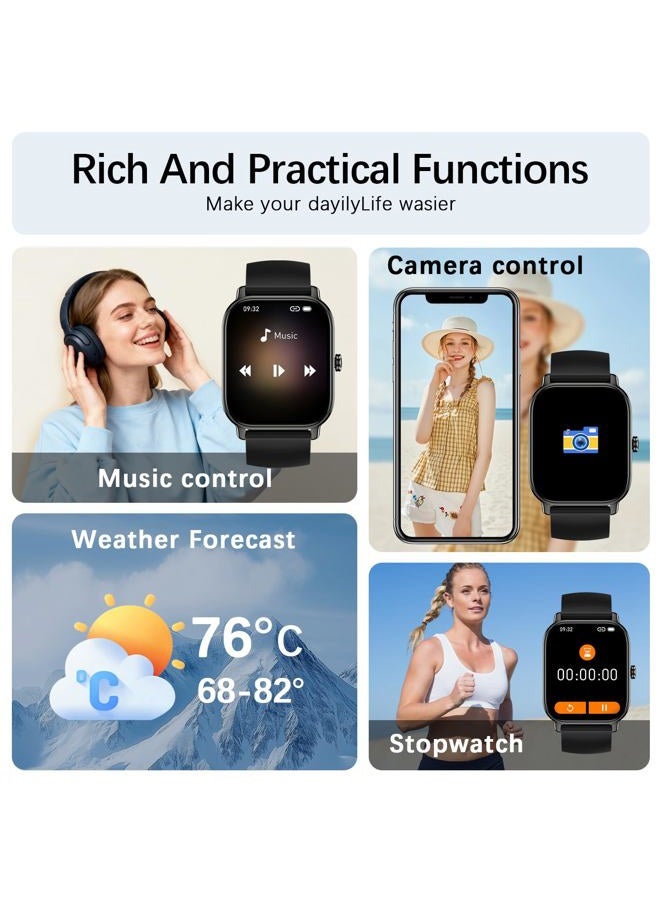Paukila Smart Watch for Women Fitness Tracker: Make Answer Call Waterproof Running Smartwatch Android Phone iPhone Samsung Compatible Digital Mens Watches Pedometer Step Tracker Heart Rate Monitor - Image 5