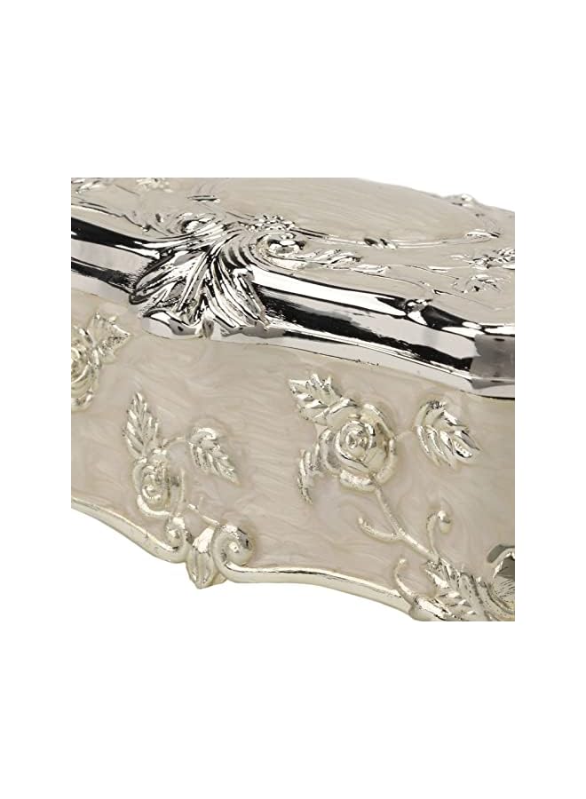 The Bros Vintage Jewelry Box Organizer Metal Trinket Jewelry Decorative Box for Rings Earrings Necklace Retro Style Small for Wedding  - Image 3