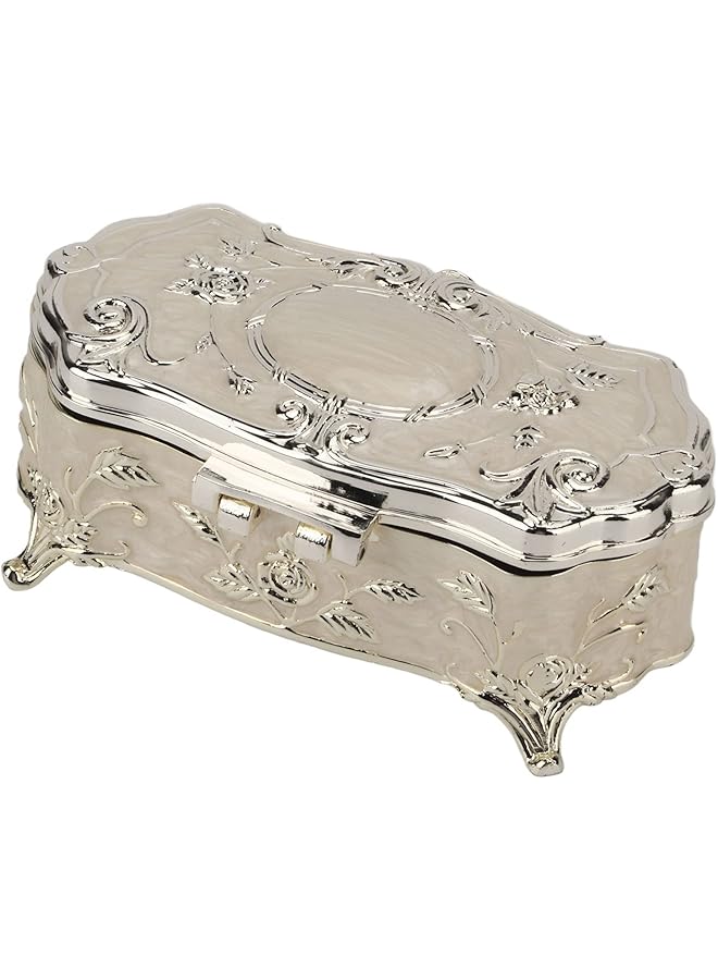The Bros Vintage Jewelry Box Organizer Metal Trinket Jewelry Decorative Box for Rings Earrings Necklace Retro Style Small for Wedding  - Image 1