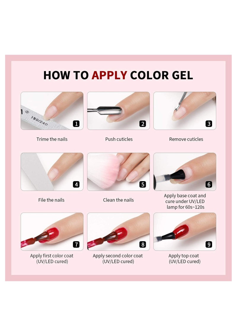 ريمي بيلا مجموعة  طلاء الأظافر الجل مكونة من لونين فوشيا وبنفسجي يتطلب التجفيف تحت مصباح ليد بالأشعة فوق البنفسجية - Image 3