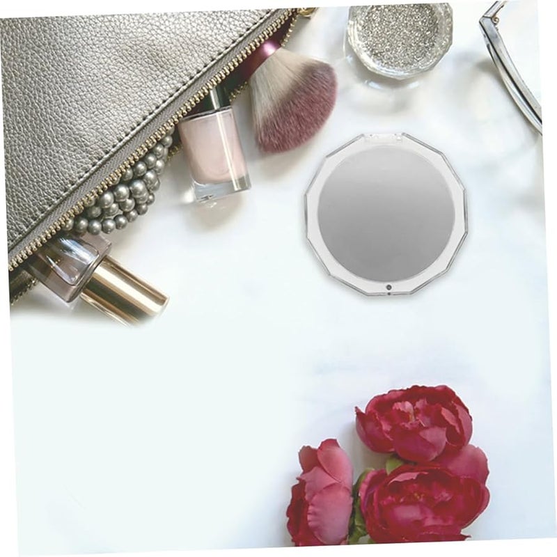 Portable Folding Makeup Mirror Compact Dual Sided Travel Mirror with Magnification Lightweight Design - Image 3