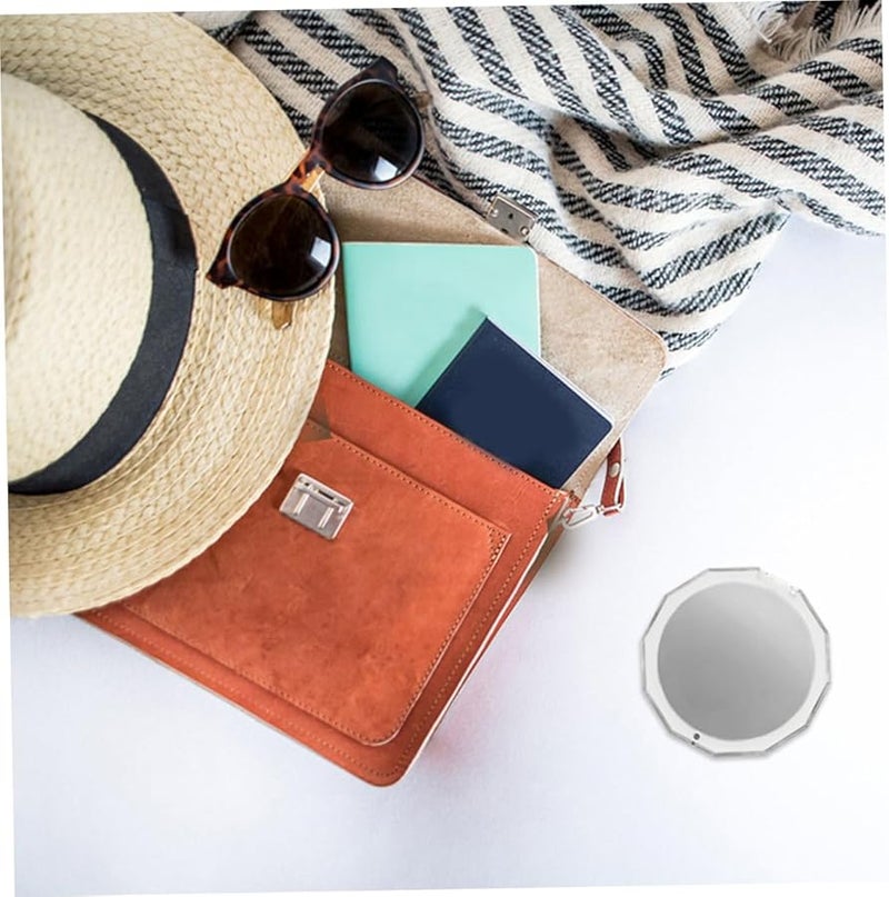 Portable Folding Makeup Mirror Compact Dual Sided Travel Mirror with Magnification Lightweight Design - Image 5