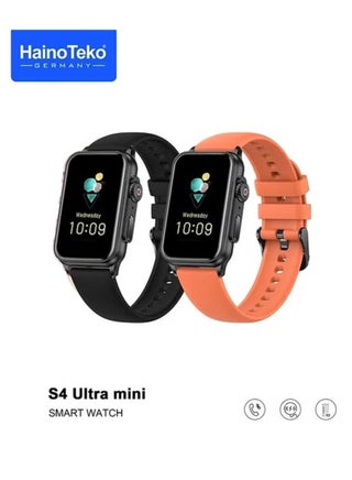 S4 Ultra Mini Smart Watch with 2 Pair Straps and Wireless Charger for Men’s and Women’s – Compact Design, Fitness Tracker, Heart Rate Monitor, Waterproof, Stylish Black - pzsku/Z8B4AC2212BEE26CDDEF8Z/45/1741501598/0514e944-810c-45fe-ad6b-0d46604dff56