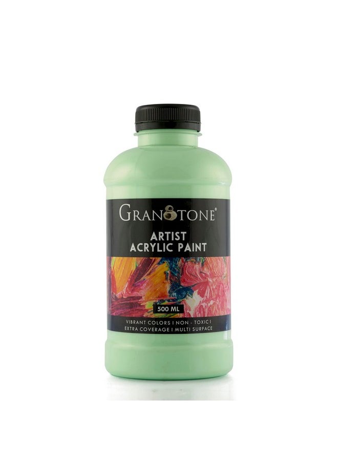 Granotone - GRANOTONE Acrylic Colour Art and Craft Paint, DIY Paint, Rich Pigment, Non-Craking Paint for Canvas, Wood, Leather, Earthenware, Metal 500 ml (SEA FOAM GREEN) - Image 1