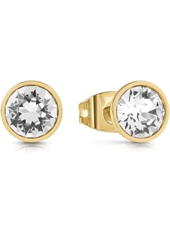 GUESS Solitaire Clear Stud Earrings 