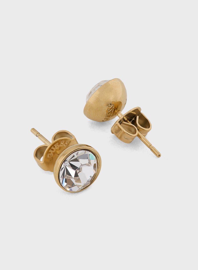 GUESS Solitaire Clear Stud Earrings - Image 2