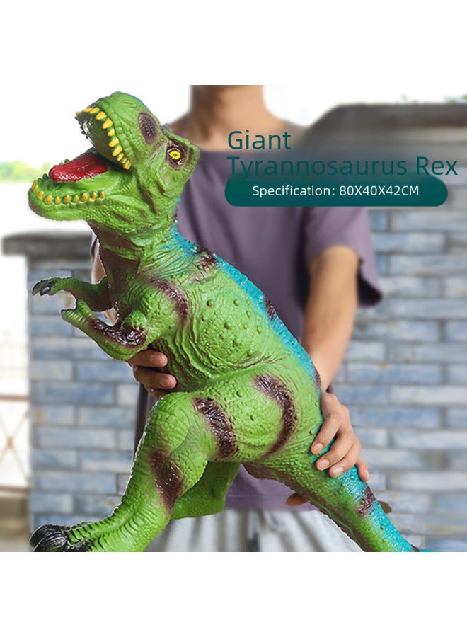 لعبة ديناصور من السيليكون الناعم العملاق مباشرة من الشركة المصنعة، نموذج أحفوري كبير الحجم لركوب التنين للدراجات النارية - اللون: قوطي كبير الحجم 【أخضر】】 - المواصفات: إصدار 498 Story Lights - Image 3