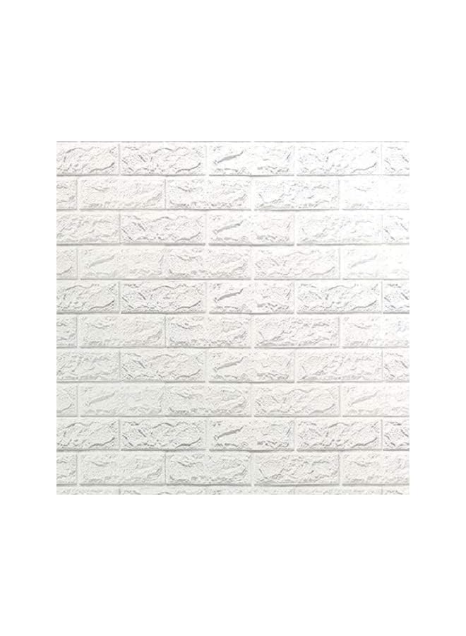 Zaboon ملصقات جدارية ثلاثية الأبعاد من رغوة PE مقاس 70X77 سم لتزيين المنزل بأمان - ملصق أبيض - Image 3