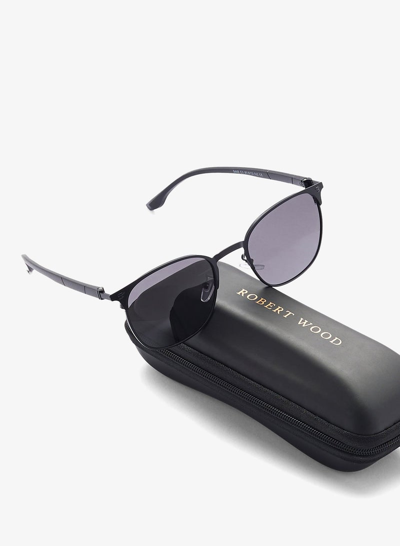 Robert Wood Polarized Lens Clubmaster Sunglasses - Image 4