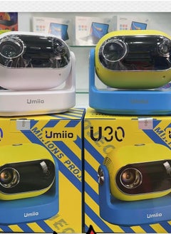 Umiio HD Smart Projector with 180° Rotating Projection, Auto Correction, Gamepad Link, DVD & STB Compatibility | Yellow  - Image 1