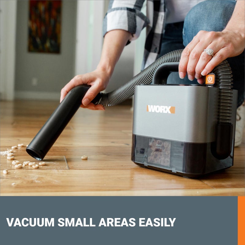 WORX WX030L 20V Power Share Cordless Cube Vac Compact Vacuum, Black - Image 3