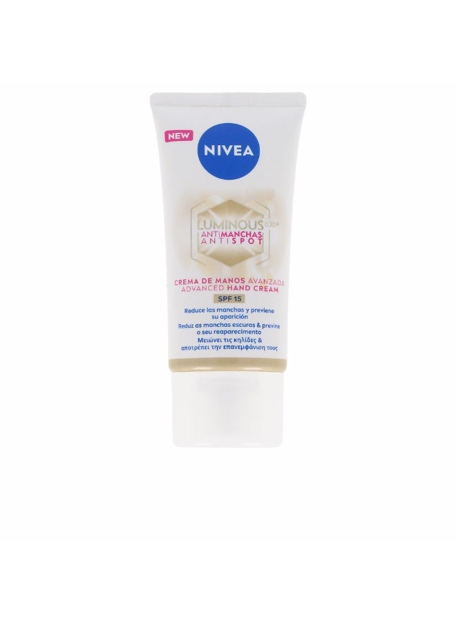 Nivea Luminous 630º Anti-Spot Hand Cream SPF15 50ml - Image 1