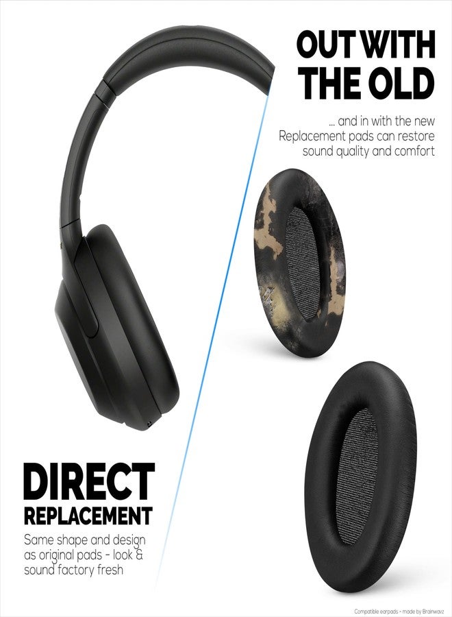 BRAINWAVZ Replacement Earpads for Sony WH-1000XM4 Headphones - Soft Vegan Leather Cushions for Extra Comfort, Easy & Quick Installation, (Black) - Image 3