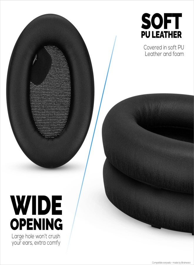 BRAINWAVZ Replacement Earpads for Sony WH-1000XM4 Headphones - Soft Vegan Leather Cushions for Extra Comfort, Easy & Quick Installation, (Black) - Image 4