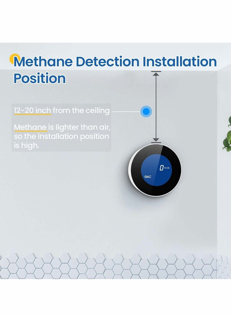 KASTWAVE - Natural Gas Detector for Home, Propane Methane Detector for Kitchen Camper RVs Garage with Accuracy Digital Display, Alarm Sound, Power Cord - Upgraded LNG LPG Gas Leak Detector - Image 1