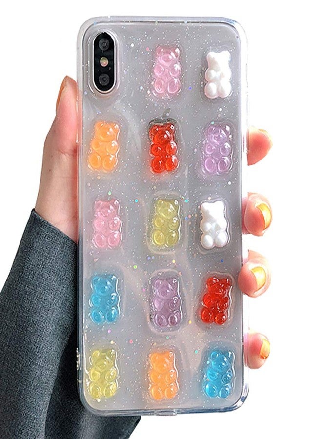 UnnFiko Cute Clear Phone Case for iPhone 14 Plus, Super Kawaii Cartoon Bears, Funny Creative Soft Protective Phone Cases Cover for iPhone 14 Plus(Bears) - Image 1