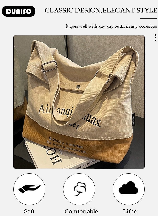 DUNISO Women's Shoulder Tote Bag Handbag for Women Large Capacity Messenger Bag, Fashionable Travel Shoulder Bag Crossbody Bag for Ladies Girls College Students  - Image 2