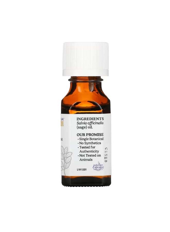 Aura Cacia Pure Essential Oil Sage 0.5 fl oz 15 ml  - Image 2