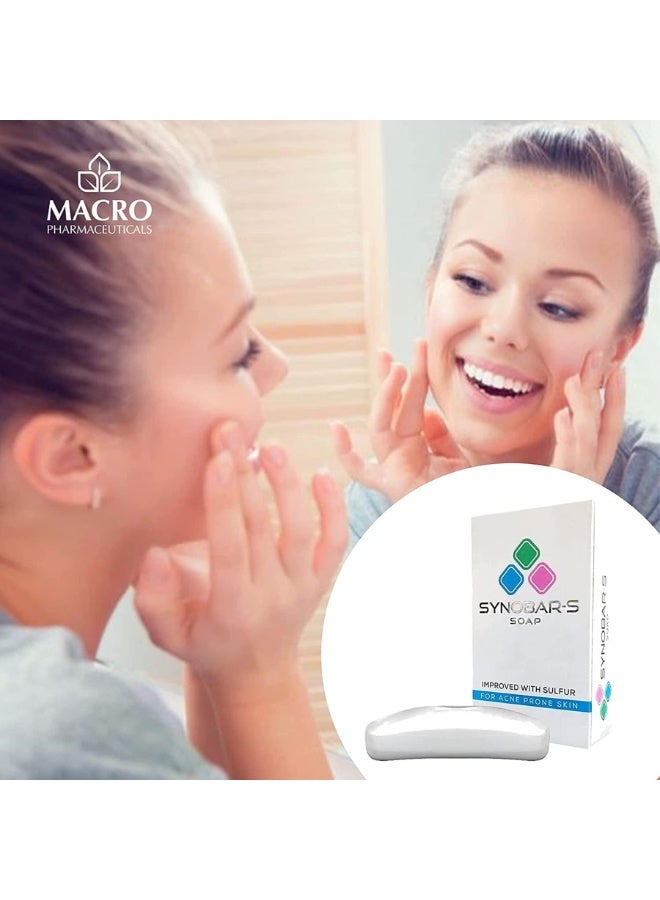 ماكرو صابون سينوبار إس - للبشرة المعرضة لحب الشباب (صابون منظف محسن) - 100 جم - Image 4