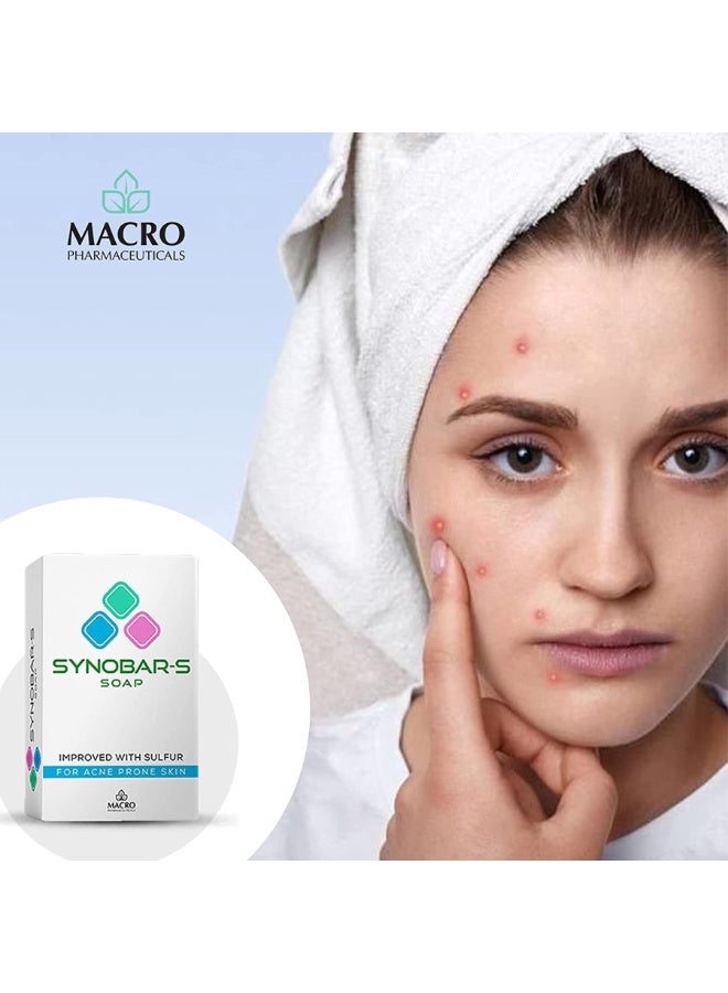 صابون سينوبار إس - للبشرة المعرضة لحب الشباب (صابون منظف محسن) - 100 جم