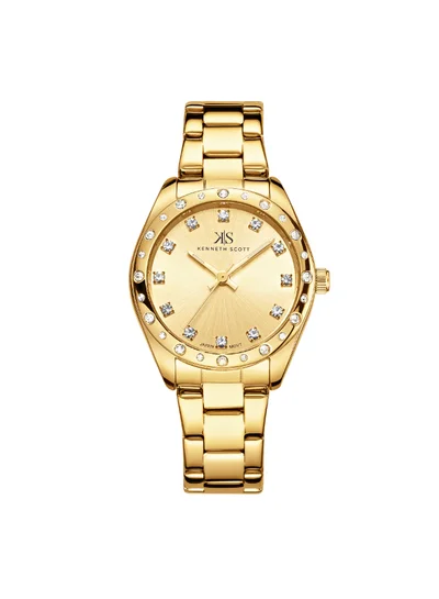 KENNETH SCOTT Women's Stainless Steel Analog Watch K24509-GBGC - 33 mm