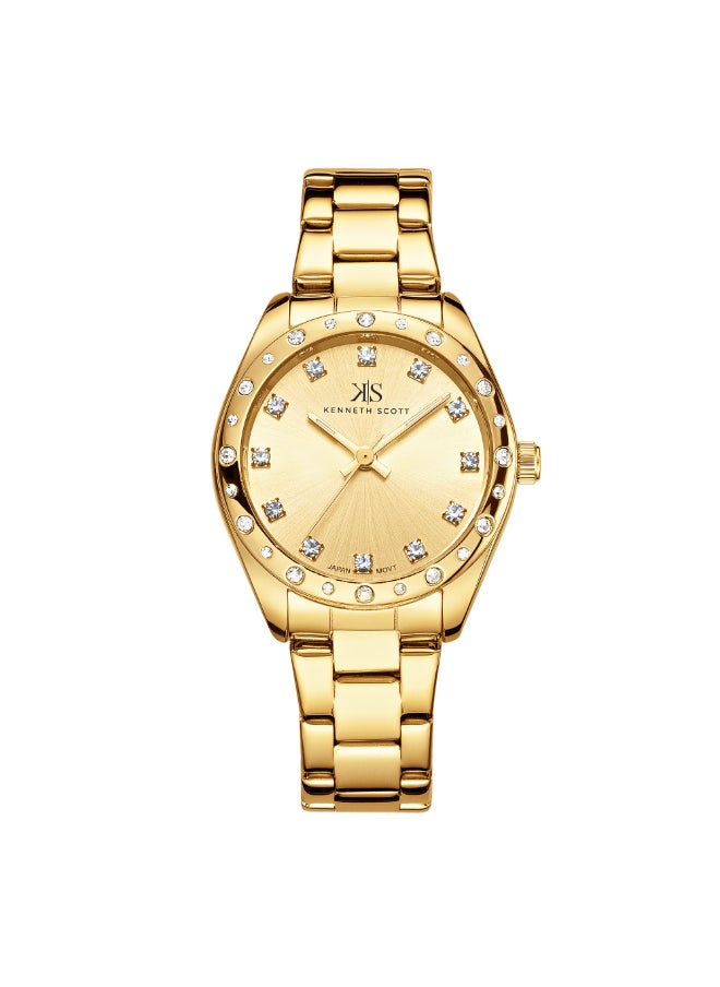 KENNETH SCOTT Women's Stainless Steel Analog Watch K24509-GBGC - 33 mm  - Image 1