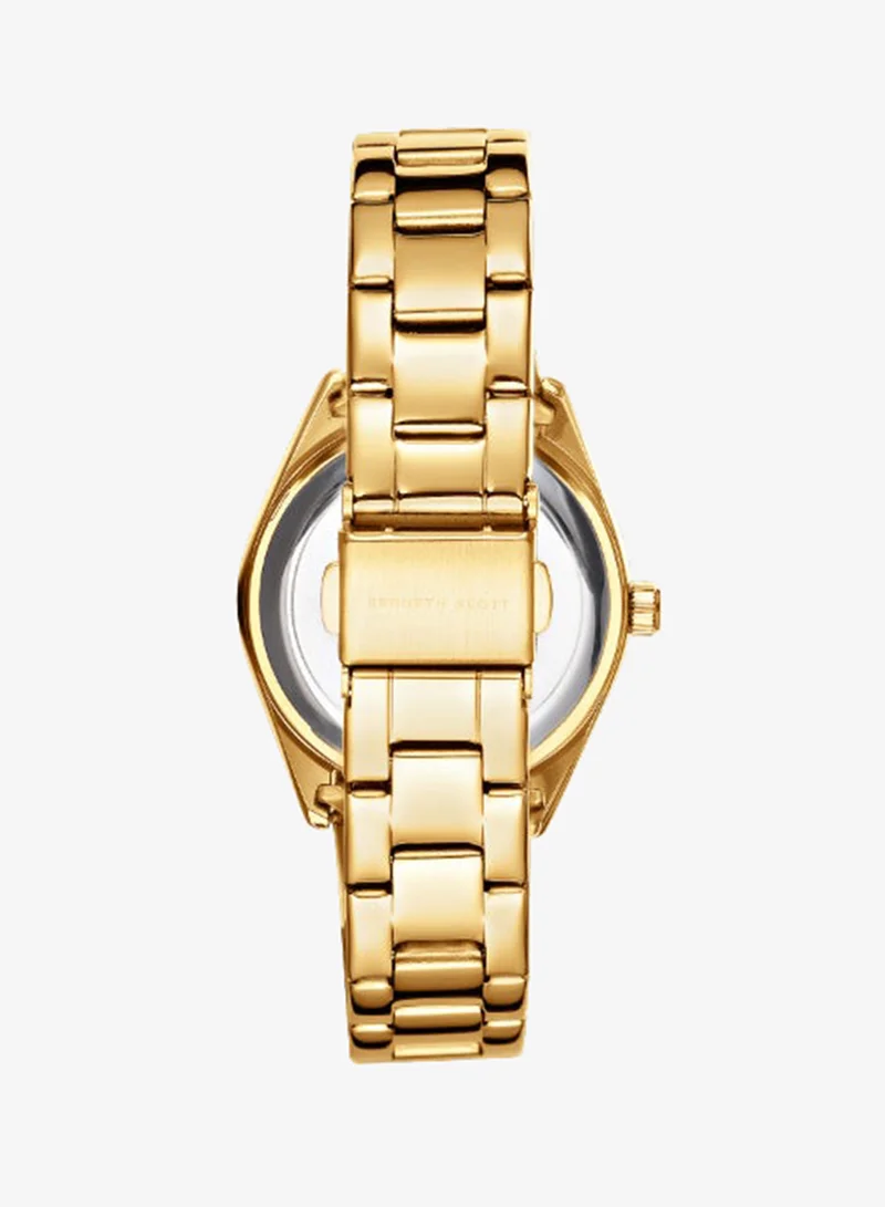 Kenneth Scott Gold Women's Stainless Steel Analog Watch K24509-GBGC - 33 mm for Women | Best Price UAE