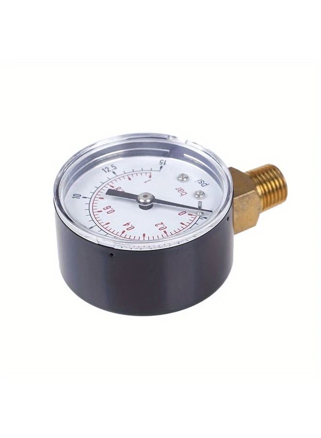 1pc 50mm Low Pressure Gauge 0 15 PSI 1 4 BSPT For Fuel Air Oil Gas Water - Image 5