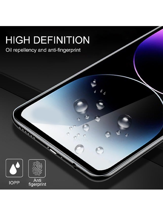 Pack Of 3 Mog Screen Protector Designed For iPhone 14 Pro Anti-Scratch Anti-Glare Tempered Glass Clear Edge to Edge Full Coverage Friendly With Smooth Touch Screen Protector For 14 Pro