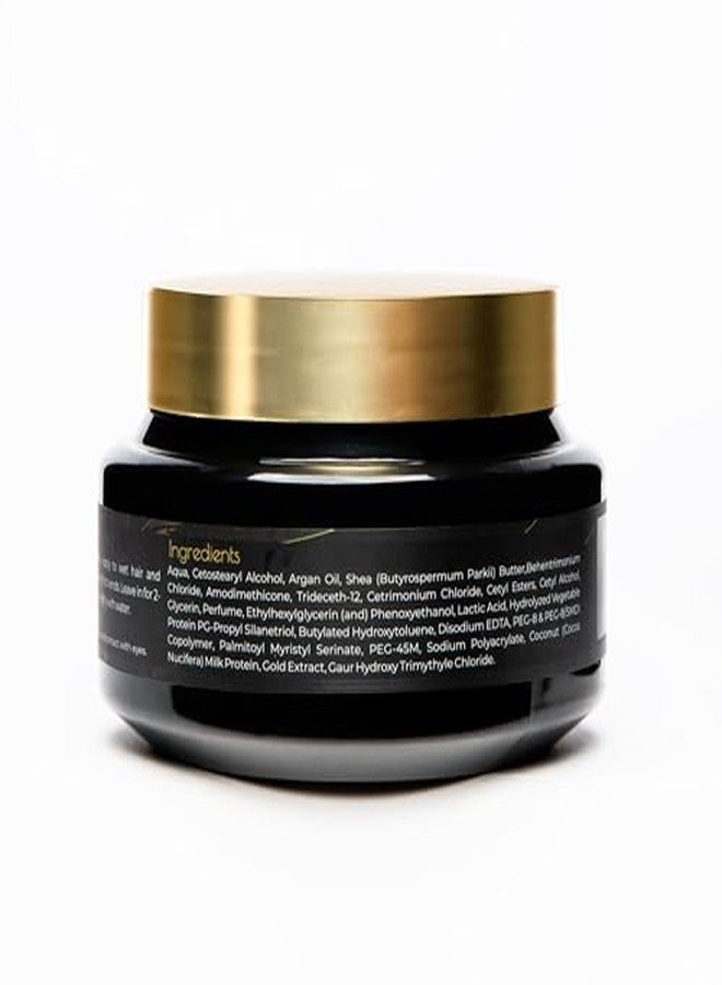 Pureluxe Gold Mask with 24K Gold & Argan Oil for Ultra Shine Hydration | Paraben & Sulphate Free | Suitable for All Hair Types | 250ml - Image 3