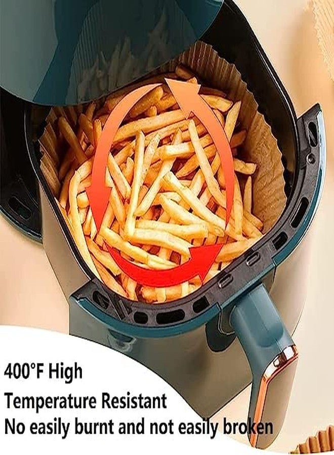 Birzar Air Fryer Disposable Paper Liner, Non-Stick Air Fryer Parchment Paper Liners, Baking Paper for Air Fryer Oil-Proof, Food Grade Paper Liner for Baking Roasting Microwave Naturel. (50) - Image 4