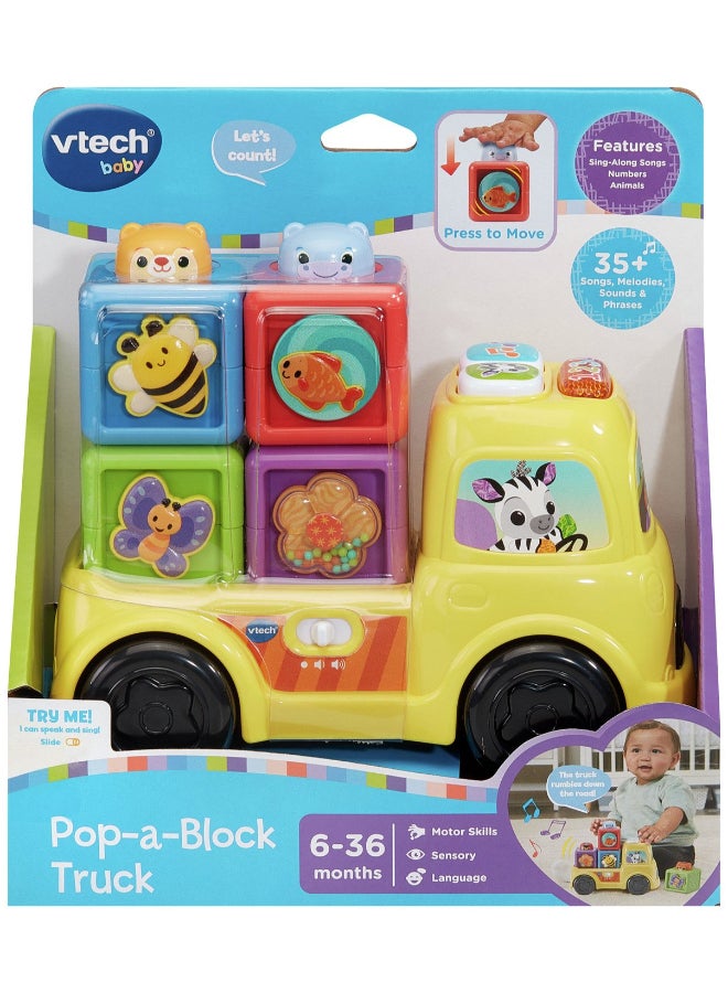 VTech Baby Pop-a-Block Truck Interactive Toy - Image 1