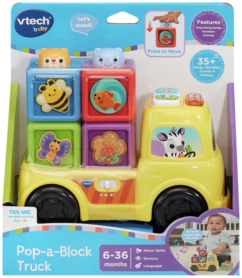 vtech لعبة تفاعلية شاحنة فتيك بيبي بوب-أ-بلوك - Image 1