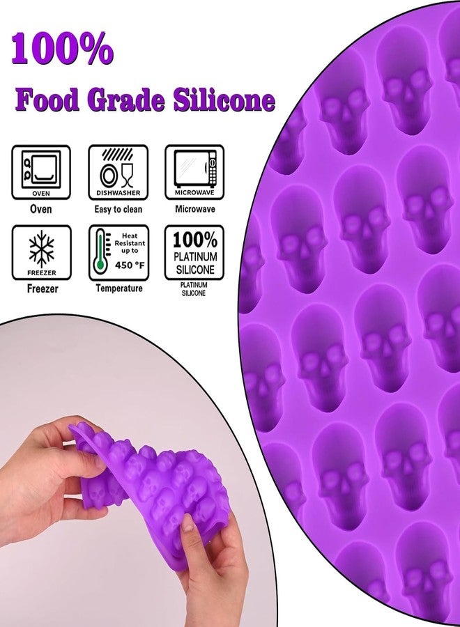 LEGACYCART 1 Pack Gummy Skull Candy Silicone Molds 40 Cavity Silicone Skull Molds for Halloween Chocolate, Candy,Jelly, Wax Melt, Dog Treats, Ice Cube (Pack of 1) - Image 3