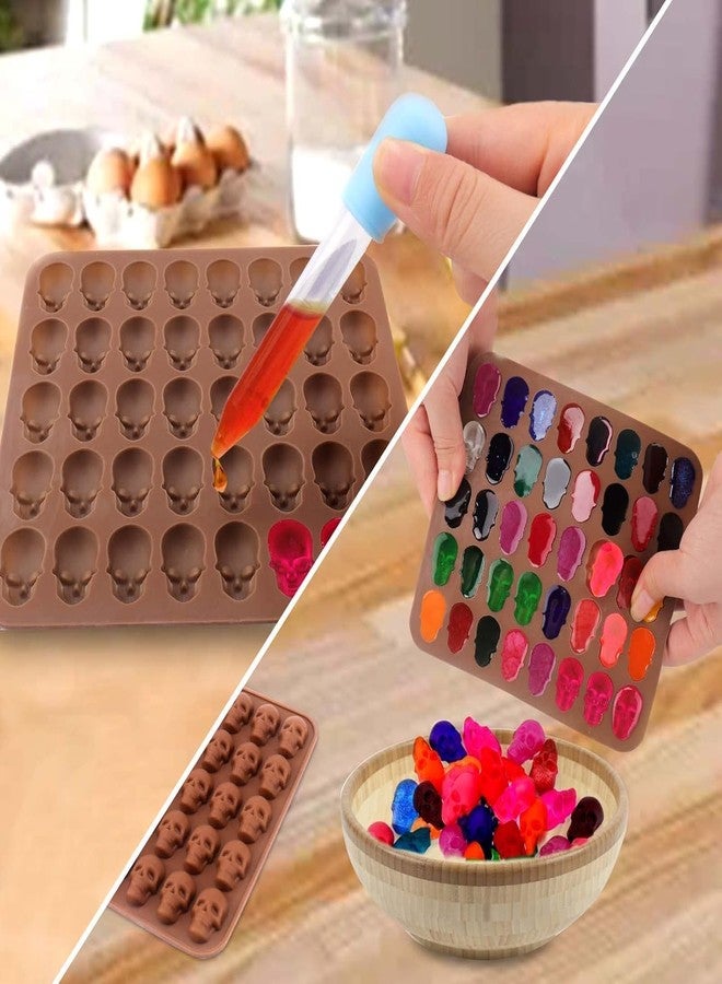 LEGACYCART 1 Pack Gummy Skull Candy Silicone Molds 40 Cavity Silicone Skull Molds for Halloween Chocolate, Candy,Jelly, Wax Melt, Dog Treats, Ice Cube (Pack of 1) - Image 5
