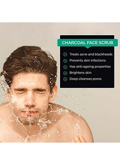 The Man Company Charcoal Tan Removal Face Scrub For Glowing Skin | Anti Acne Blackhead Remover For Oily Skin 75 Gm  - Image 5