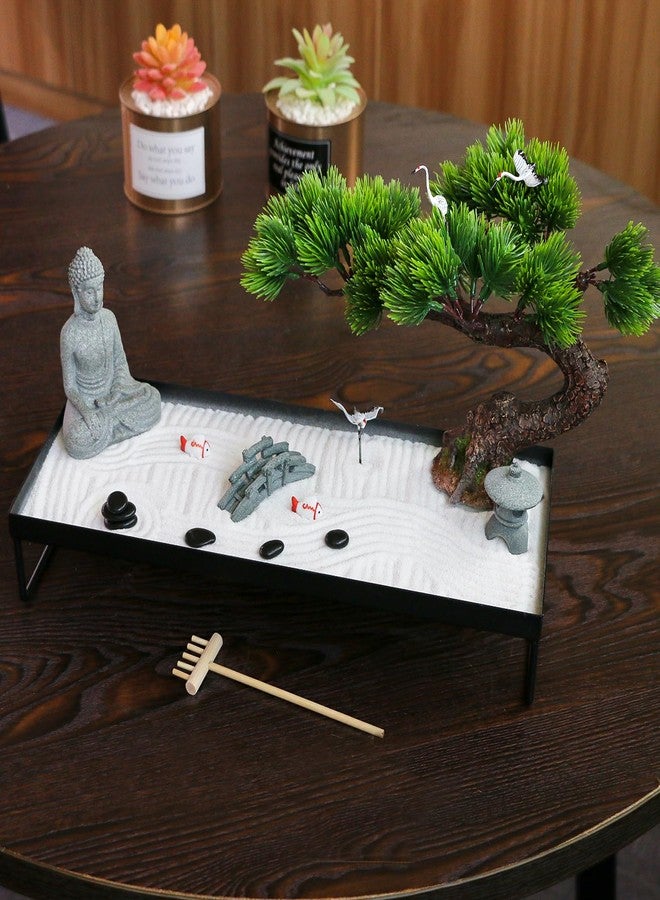 BangBangDa Japanese Meditation-Decoration - Home Office Bonsai Decor for Table Desk - Buddha Rock Sand Tabletop Decor Gifts for Women Man Friends - Image 4