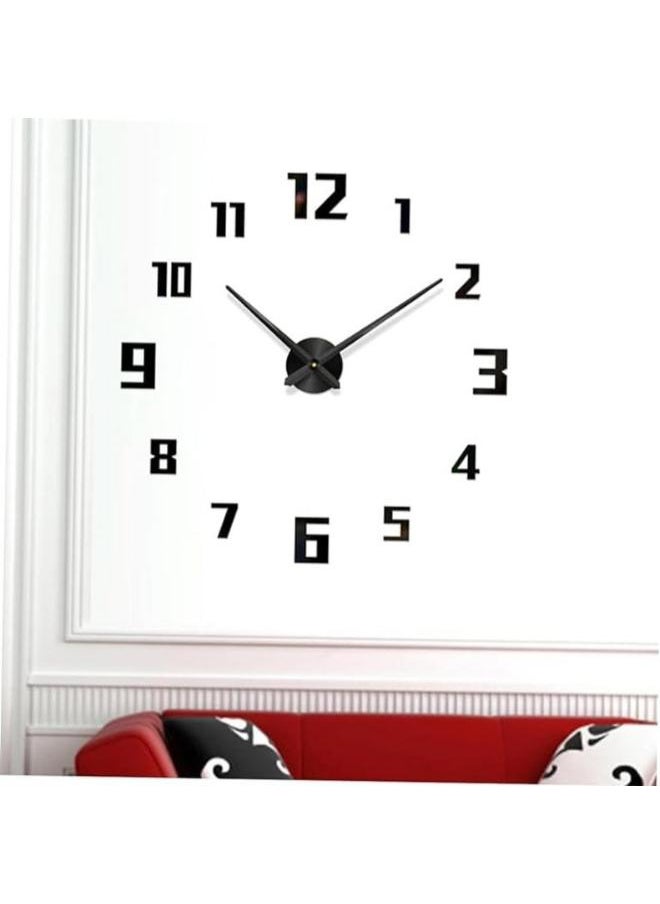 Home Gallery Large numbers 3D Frameless Wall Clock  - Image 4