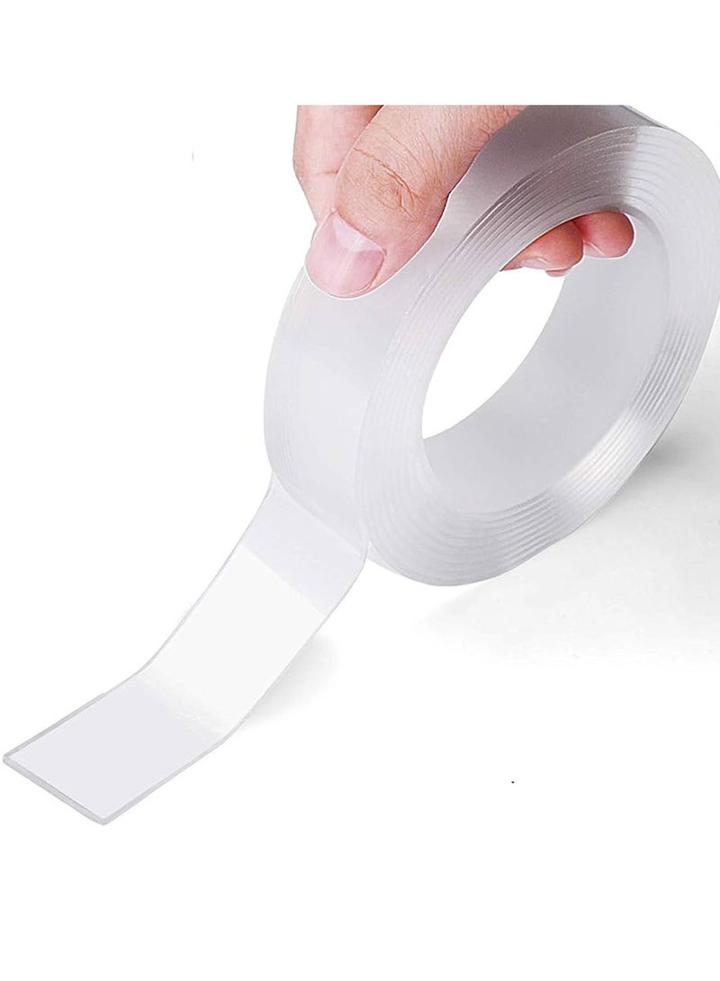 Transparent Double Sided Adhesive Tape Removable Washable Reusable 30mm Width 2.0mm Thickness 5M Length - Image 3
