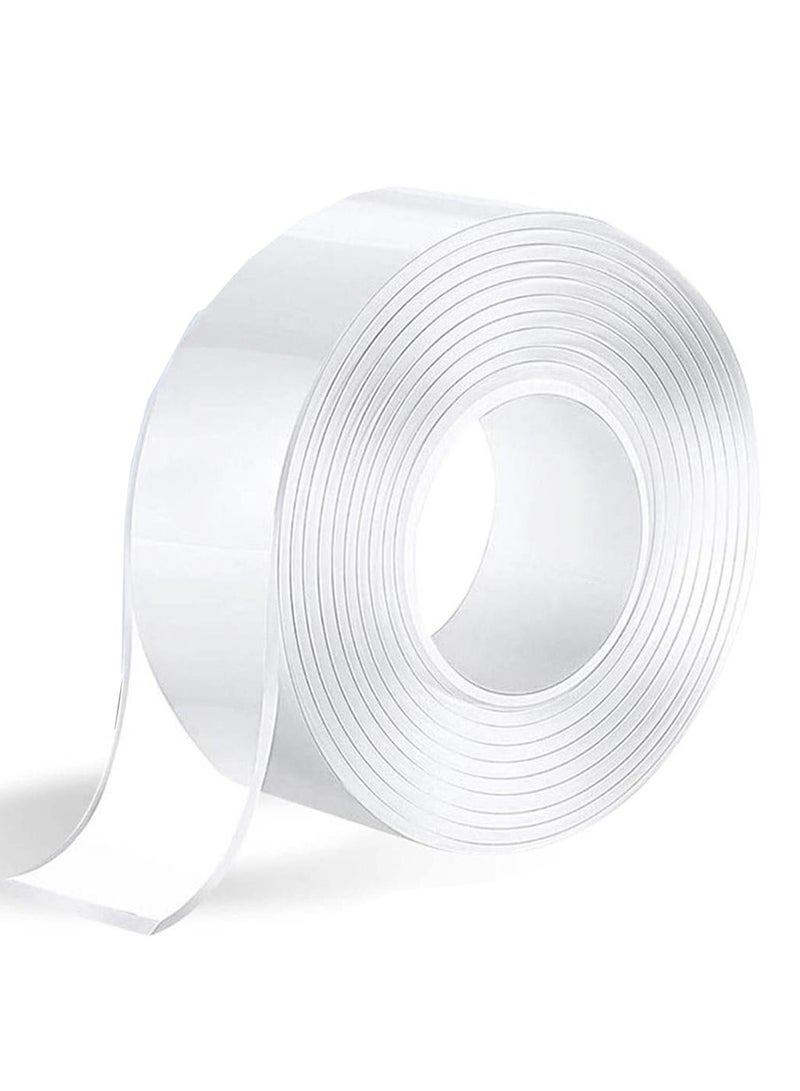 Transparent Double Sided Adhesive Tape Removable Washable Reusable 30mm Width 2.0mm Thickness 5M Length - Image 1
