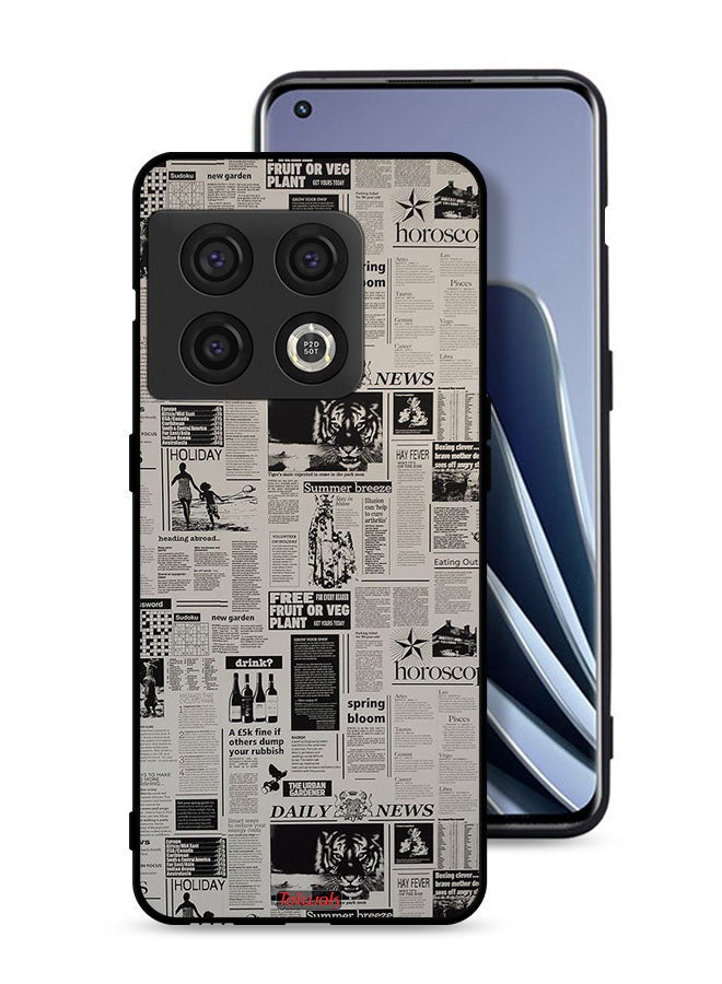 Tolwak OnePlus 10 Pro 5G Protective Case Cover Newspaper Recording - Image 1