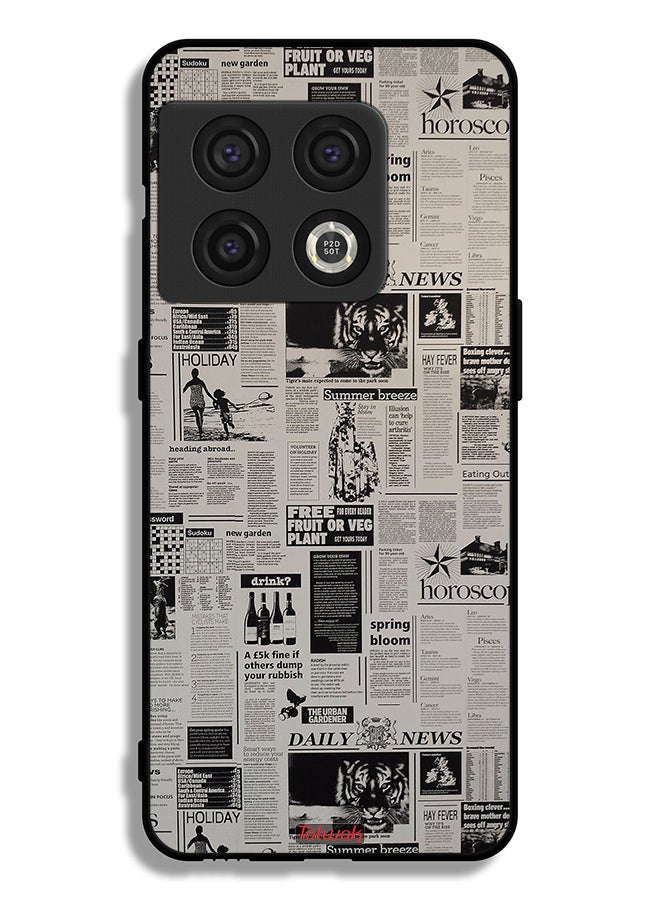 Tolwak OnePlus 10 Pro 5G Protective Case Cover Newspaper Recording - Image 2