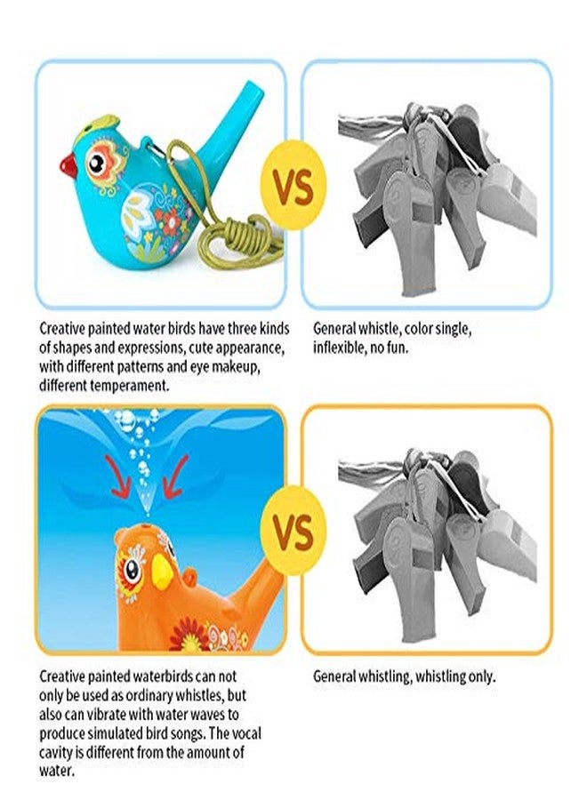 Tovip 1Pcs Coloured Drawing Water Bird Whistle Bathtime Musical Toy for Kids Early Learning Educational Children Gift Toy Musical Instrument - Image 5